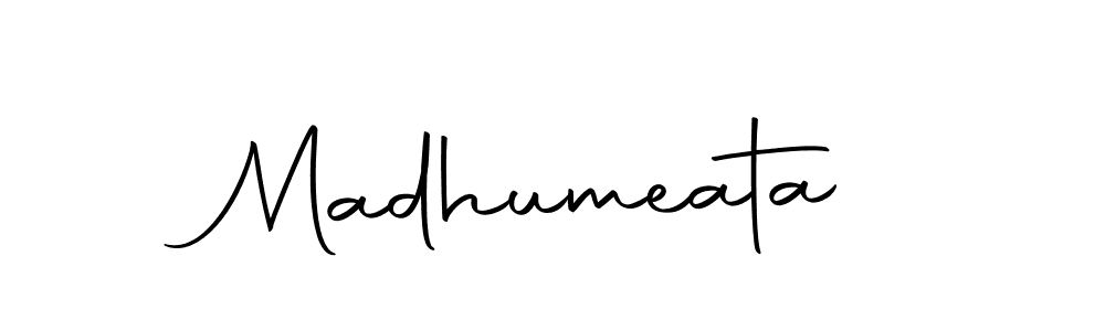 The best way (Autography-DOLnW) to make a short signature is to pick only two or three words in your name. The name Madhumeata include a total of six letters. For converting this name. Madhumeata signature style 10 images and pictures png