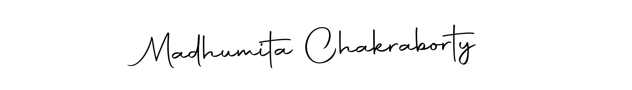 Create a beautiful signature design for name Madhumita Chakraborty. With this signature (Autography-DOLnW) fonts, you can make a handwritten signature for free. Madhumita Chakraborty signature style 10 images and pictures png