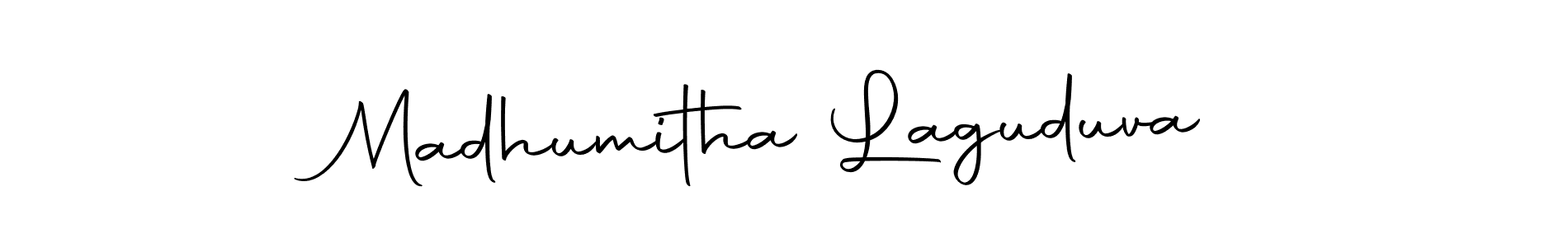Make a beautiful signature design for name Madhumitha Laguduva. Use this online signature maker to create a handwritten signature for free. Madhumitha Laguduva signature style 10 images and pictures png