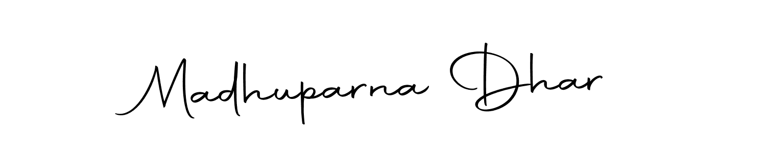 Make a beautiful signature design for name Madhuparna Dhar. With this signature (Autography-DOLnW) style, you can create a handwritten signature for free. Madhuparna Dhar signature style 10 images and pictures png