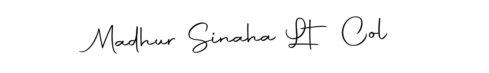 How to make Madhur Sinaha Lt Col signature? Autography-DOLnW is a professional autograph style. Create handwritten signature for Madhur Sinaha Lt Col name. Madhur Sinaha Lt Col signature style 10 images and pictures png