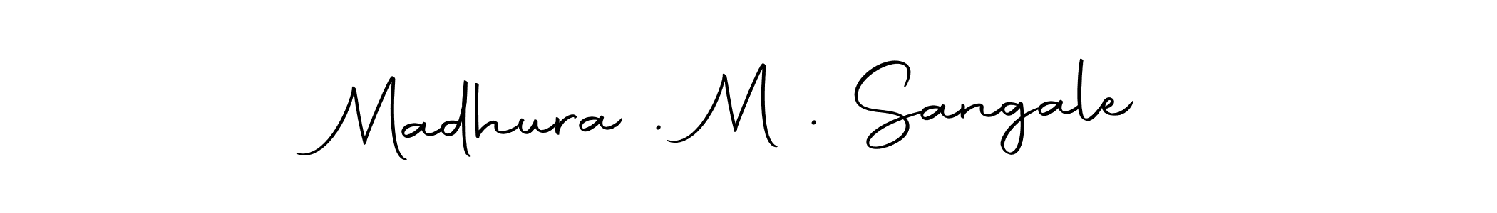 The best way (Autography-DOLnW) to make a short signature is to pick only two or three words in your name. The name Madhura . M . Sangale include a total of six letters. For converting this name. Madhura . M . Sangale signature style 10 images and pictures png