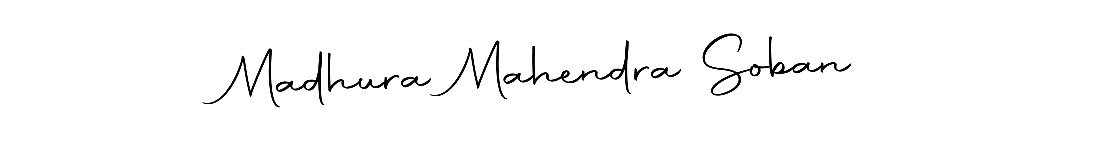 Autography-DOLnW is a professional signature style that is perfect for those who want to add a touch of class to their signature. It is also a great choice for those who want to make their signature more unique. Get Madhura Mahendra Soban name to fancy signature for free. Madhura Mahendra Soban signature style 10 images and pictures png