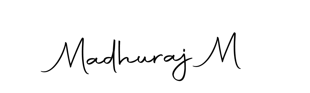 Make a beautiful signature design for name Madhuraj M. With this signature (Autography-DOLnW) style, you can create a handwritten signature for free. Madhuraj M signature style 10 images and pictures png