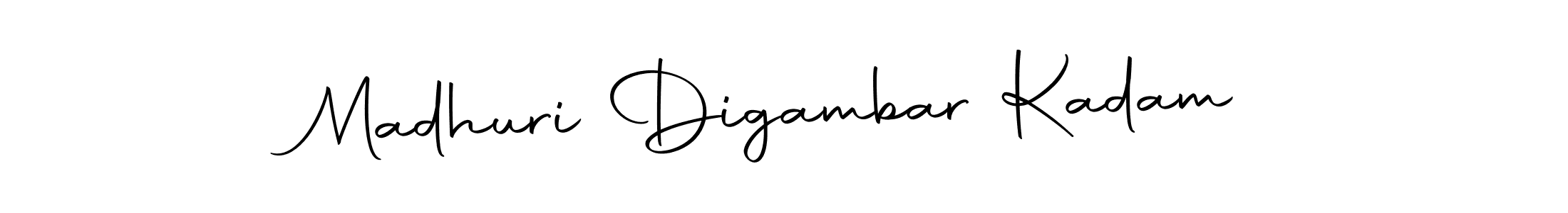 How to make Madhuri Digambar Kadam name signature. Use Autography-DOLnW style for creating short signs online. This is the latest handwritten sign. Madhuri Digambar Kadam signature style 10 images and pictures png
