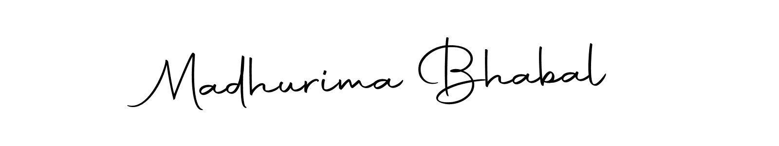 How to make Madhurima Bhabal name signature. Use Autography-DOLnW style for creating short signs online. This is the latest handwritten sign. Madhurima Bhabal signature style 10 images and pictures png