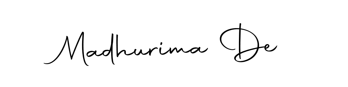 The best way (Autography-DOLnW) to make a short signature is to pick only two or three words in your name. The name Madhurima De include a total of six letters. For converting this name. Madhurima De signature style 10 images and pictures png