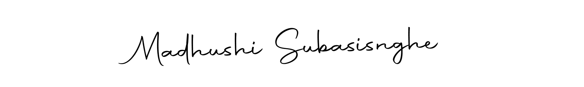 Make a beautiful signature design for name Madhushi Subasisnghe. With this signature (Autography-DOLnW) style, you can create a handwritten signature for free. Madhushi Subasisnghe signature style 10 images and pictures png