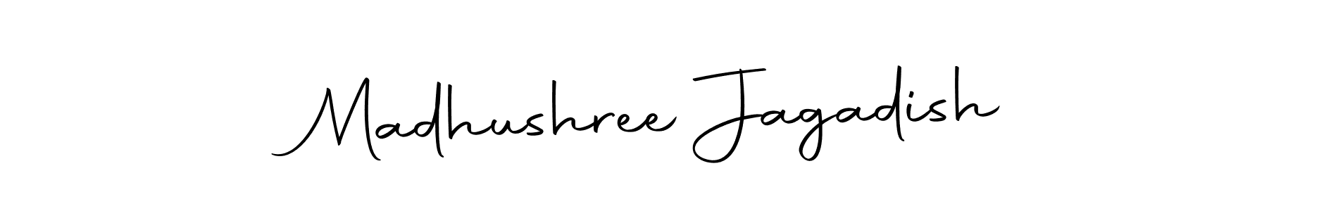 Design your own signature with our free online signature maker. With this signature software, you can create a handwritten (Autography-DOLnW) signature for name Madhushree Jagadish. Madhushree Jagadish signature style 10 images and pictures png