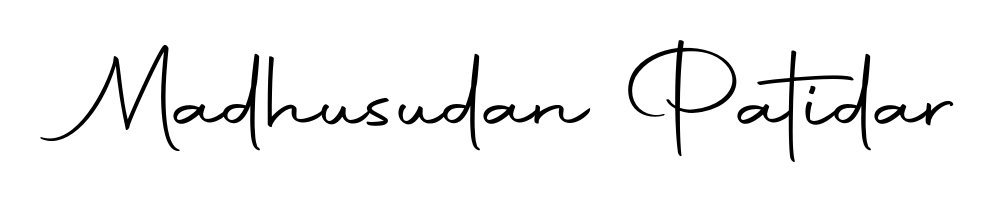 Practice writing Madhusudan Patidar with the flow of Autography-DOLnW lettering. A fantastic source of inspiration for developing your personal signature style. Madhusudan Patidar signature style 10 images and pictures png