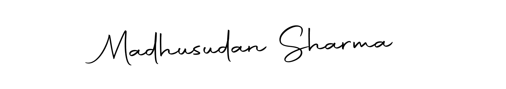 Create a beautiful signature design for name Madhusudan Sharma. With this signature (Autography-DOLnW) fonts, you can make a handwritten signature for free. Madhusudan Sharma signature style 10 images and pictures png