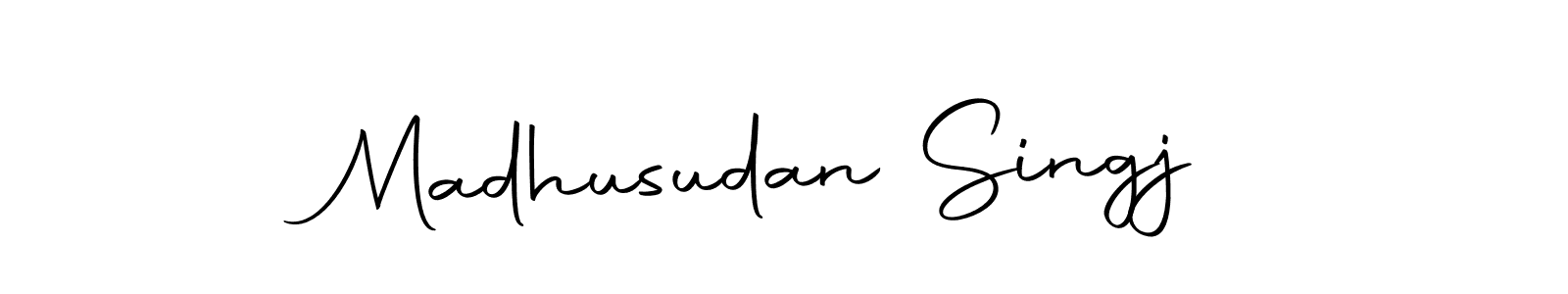 Create a beautiful signature design for name Madhusudan Singj. With this signature (Autography-DOLnW) fonts, you can make a handwritten signature for free. Madhusudan Singj signature style 10 images and pictures png