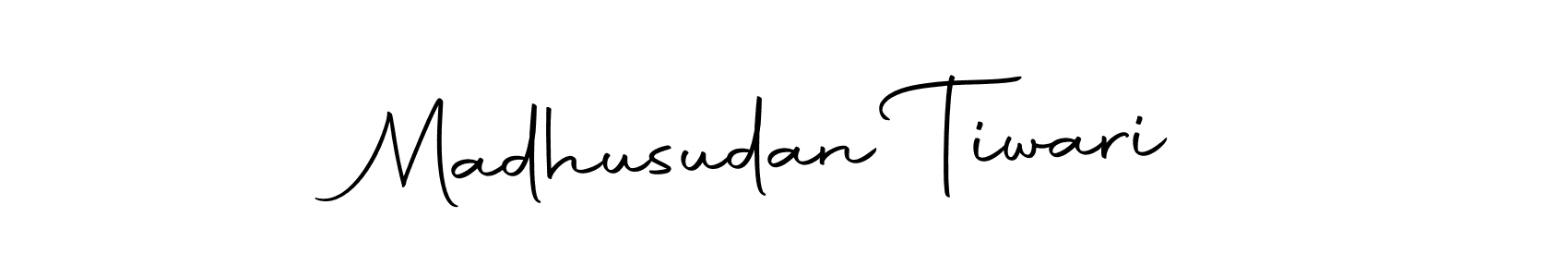 Make a beautiful signature design for name Madhusudan Tiwari. With this signature (Autography-DOLnW) style, you can create a handwritten signature for free. Madhusudan Tiwari signature style 10 images and pictures png