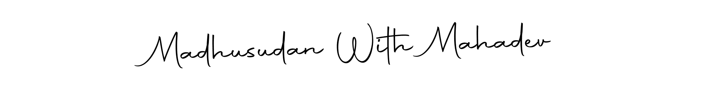 Make a beautiful signature design for name Madhusudan With Mahadev. With this signature (Autography-DOLnW) style, you can create a handwritten signature for free. Madhusudan With Mahadev signature style 10 images and pictures png