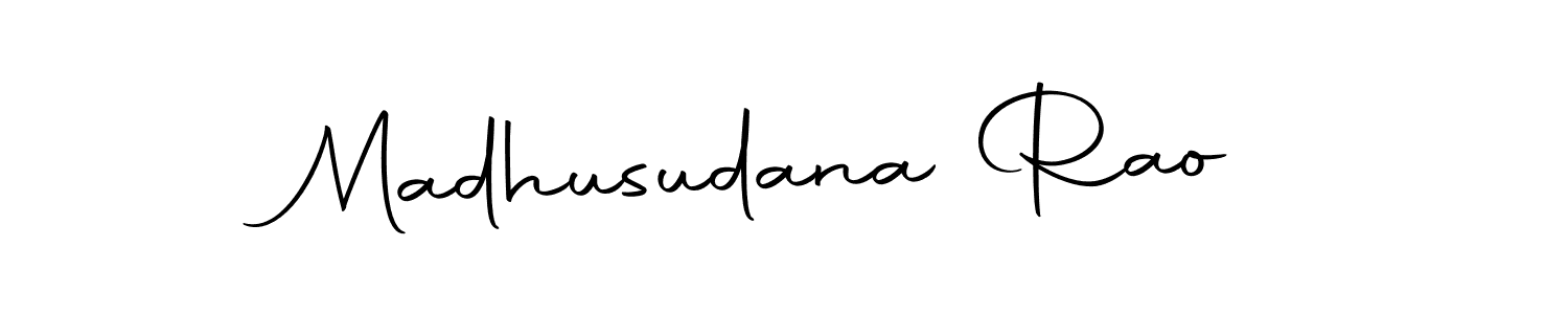 Autography-DOLnW is a professional signature style that is perfect for those who want to add a touch of class to their signature. It is also a great choice for those who want to make their signature more unique. Get Madhusudana Rao name to fancy signature for free. Madhusudana Rao signature style 10 images and pictures png