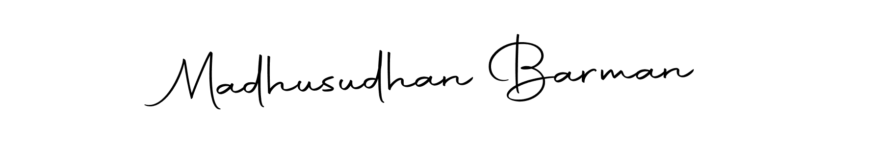 Create a beautiful signature design for name Madhusudhan Barman. With this signature (Autography-DOLnW) fonts, you can make a handwritten signature for free. Madhusudhan Barman signature style 10 images and pictures png