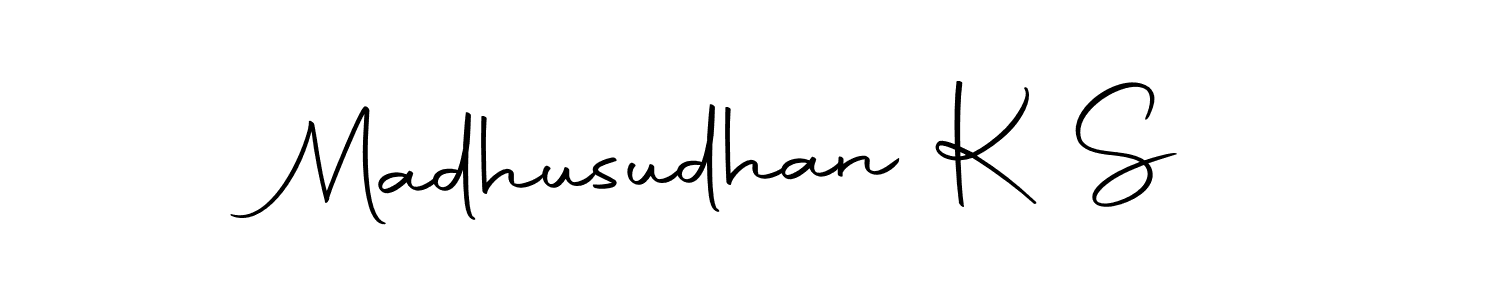 How to make Madhusudhan K S signature? Autography-DOLnW is a professional autograph style. Create handwritten signature for Madhusudhan K S name. Madhusudhan K S signature style 10 images and pictures png