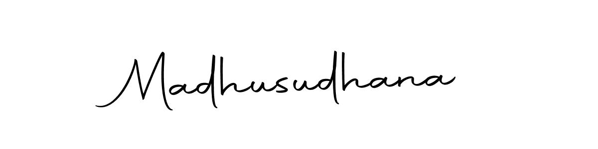 Make a beautiful signature design for name Madhusudhana. Use this online signature maker to create a handwritten signature for free. Madhusudhana signature style 10 images and pictures png