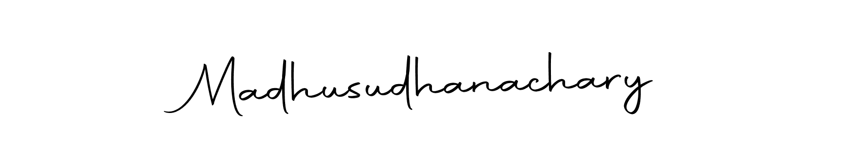 Make a beautiful signature design for name Madhusudhanachary. With this signature (Autography-DOLnW) style, you can create a handwritten signature for free. Madhusudhanachary signature style 10 images and pictures png