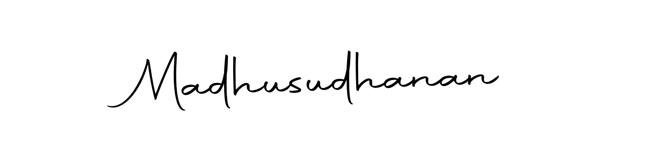 Design your own signature with our free online signature maker. With this signature software, you can create a handwritten (Autography-DOLnW) signature for name Madhusudhanan. Madhusudhanan signature style 10 images and pictures png