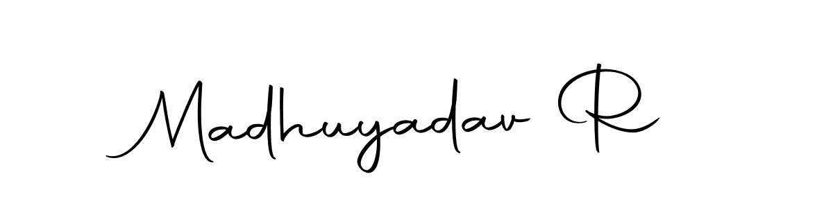 Also we have Madhuyadav R name is the best signature style. Create professional handwritten signature collection using Autography-DOLnW autograph style. Madhuyadav R signature style 10 images and pictures png