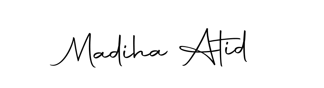 if you are searching for the best signature style for your name Madiha Atid. so please give up your signature search. here we have designed multiple signature styles  using Autography-DOLnW. Madiha Atid signature style 10 images and pictures png