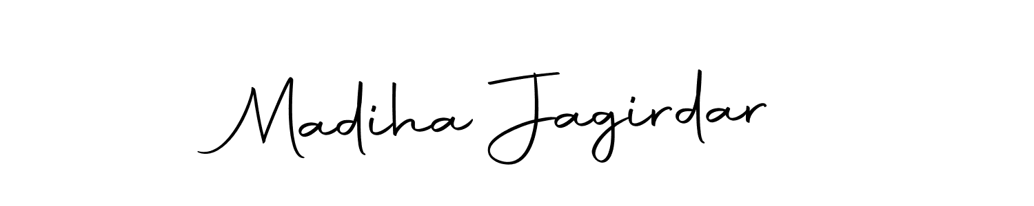 How to make Madiha Jagirdar name signature. Use Autography-DOLnW style for creating short signs online. This is the latest handwritten sign. Madiha Jagirdar signature style 10 images and pictures png
