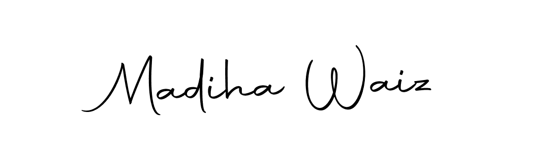 Design your own signature with our free online signature maker. With this signature software, you can create a handwritten (Autography-DOLnW) signature for name Madiha Waiz. Madiha Waiz signature style 10 images and pictures png