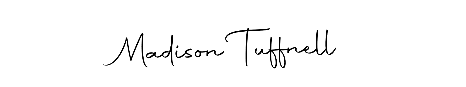 How to make Madison Tuffnell name signature. Use Autography-DOLnW style for creating short signs online. This is the latest handwritten sign. Madison Tuffnell signature style 10 images and pictures png