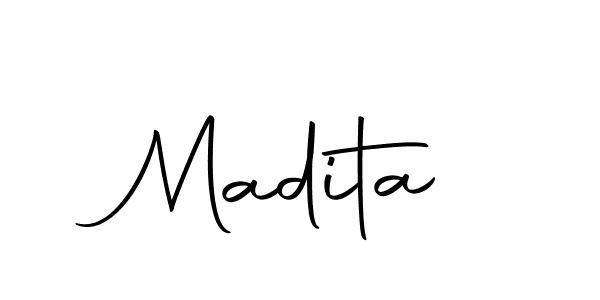 Design your own signature with our free online signature maker. With this signature software, you can create a handwritten (Autography-DOLnW) signature for name Madita. Madita signature style 10 images and pictures png