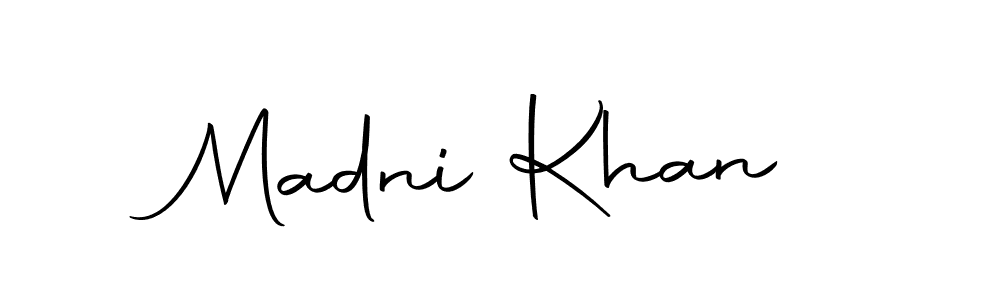 Make a beautiful signature design for name Madni Khan. Use this online signature maker to create a handwritten signature for free. Madni Khan signature style 10 images and pictures png