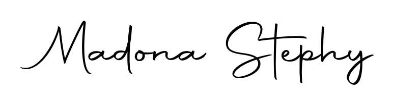 Enhance your business communications with Madona Stephy signature in Autography-DOLnW lettering. Clean, modern, and universally compatible. Madona Stephy signature style 10 images and pictures png