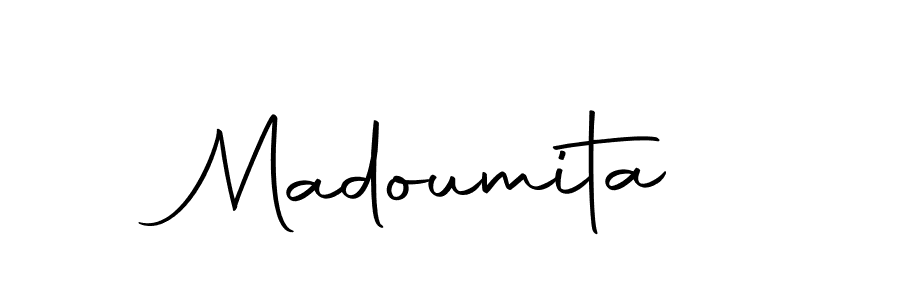 Use a signature maker to create a handwritten signature online. With this signature software, you can design (Autography-DOLnW) your own signature for name Madoumita. Madoumita signature style 10 images and pictures png