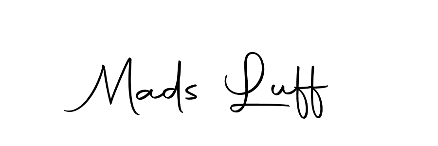 Design your own signature with our free online signature maker. With this signature software, you can create a handwritten (Autography-DOLnW) signature for name Mads Luff. Mads Luff signature style 10 images and pictures png