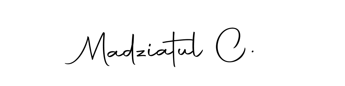 How to make Madziatul C. name signature. Use Autography-DOLnW style for creating short signs online. This is the latest handwritten sign. Madziatul C. signature style 10 images and pictures png