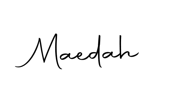Create a beautiful signature design for name Maedah. With this signature (Autography-DOLnW) fonts, you can make a handwritten signature for free. Maedah signature style 10 images and pictures png