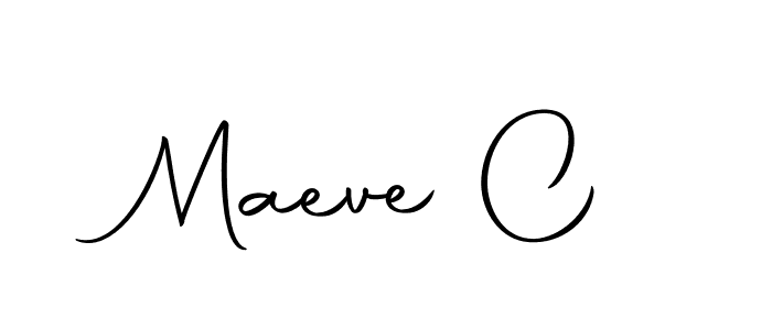 How to make Maeve C name signature. Use Autography-DOLnW style for creating short signs online. This is the latest handwritten sign. Maeve C signature style 10 images and pictures png