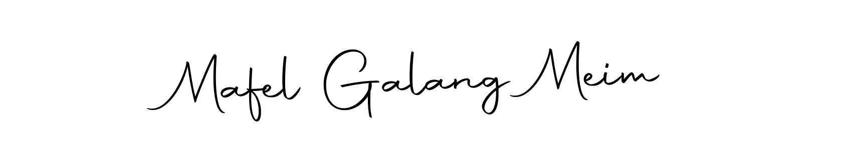 Make a short Mafel Galang Meim signature style. Manage your documents anywhere anytime using Autography-DOLnW. Create and add eSignatures, submit forms, share and send files easily. Mafel Galang Meim signature style 10 images and pictures png