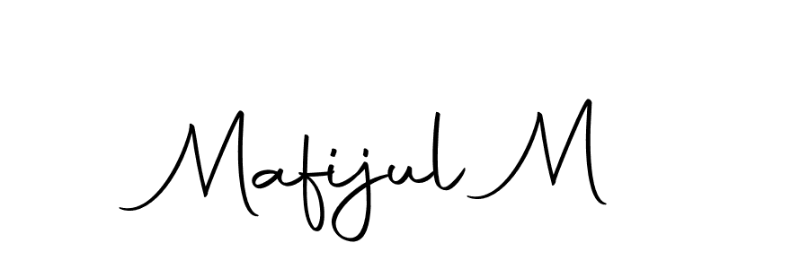 Create a beautiful signature design for name Mafijul M. With this signature (Autography-DOLnW) fonts, you can make a handwritten signature for free. Mafijul M signature style 10 images and pictures png