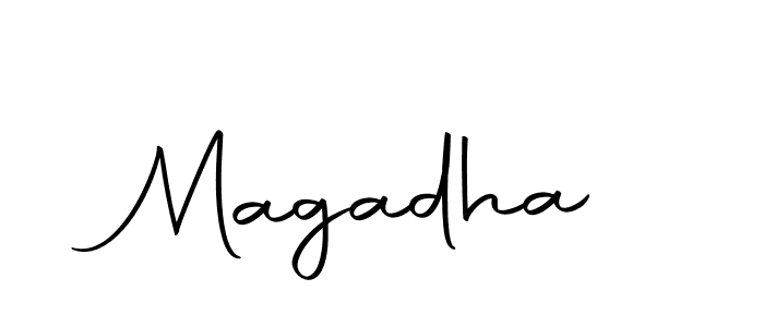 Create a beautiful signature design for name Magadha. With this signature (Autography-DOLnW) fonts, you can make a handwritten signature for free. Magadha signature style 10 images and pictures png