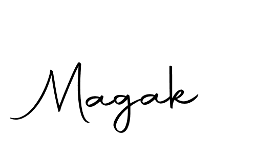 Create a beautiful signature design for name Magak. With this signature (Autography-DOLnW) fonts, you can make a handwritten signature for free. Magak signature style 10 images and pictures png