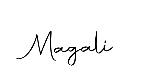 The best way (Autography-DOLnW) to make a short signature is to pick only two or three words in your name. The name Magali include a total of six letters. For converting this name. Magali signature style 10 images and pictures png