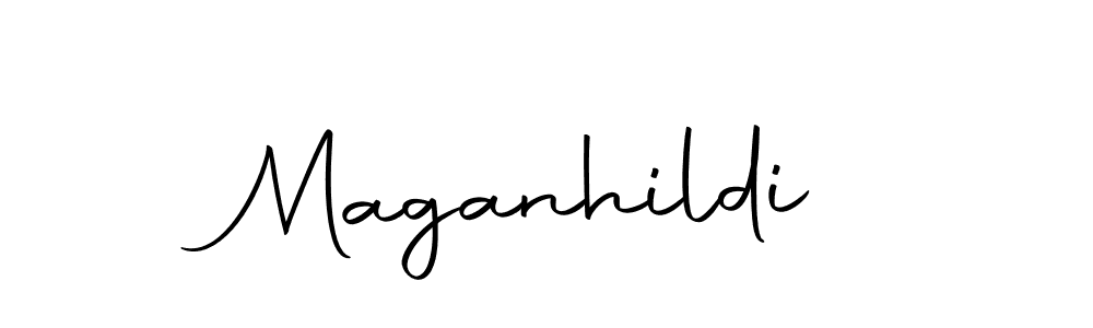 Use a signature maker to create a handwritten signature online. With this signature software, you can design (Autography-DOLnW) your own signature for name Maganhildi. Maganhildi signature style 10 images and pictures png