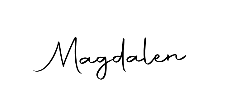 Design your own signature with our free online signature maker. With this signature software, you can create a handwritten (Autography-DOLnW) signature for name Magdalen. Magdalen signature style 10 images and pictures png