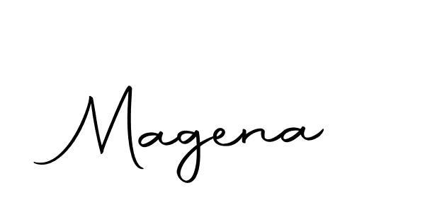 Design your own signature with our free online signature maker. With this signature software, you can create a handwritten (Autography-DOLnW) signature for name Magena. Magena signature style 10 images and pictures png