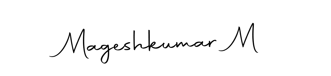 Design your own signature with our free online signature maker. With this signature software, you can create a handwritten (Autography-DOLnW) signature for name Mageshkumar M. Mageshkumar M signature style 10 images and pictures png