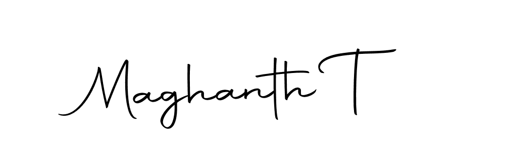 Make a beautiful signature design for name Maghanth T. Use this online signature maker to create a handwritten signature for free. Maghanth T signature style 10 images and pictures png