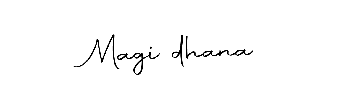 Create a beautiful signature design for name Magi❤dhana. With this signature (Autography-DOLnW) fonts, you can make a handwritten signature for free. Magi❤dhana signature style 10 images and pictures png