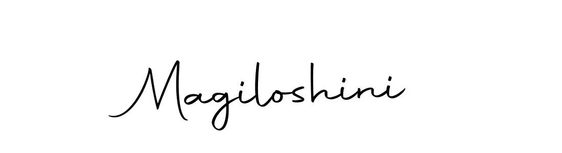 Make a beautiful signature design for name Magiloshini. With this signature (Autography-DOLnW) style, you can create a handwritten signature for free. Magiloshini signature style 10 images and pictures png