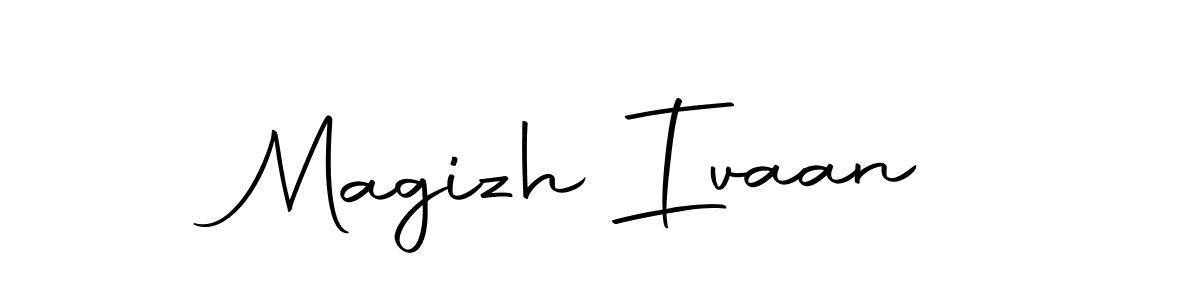 if you are searching for the best signature style for your name Magizh Ivaan. so please give up your signature search. here we have designed multiple signature styles  using Autography-DOLnW. Magizh Ivaan signature style 10 images and pictures png
